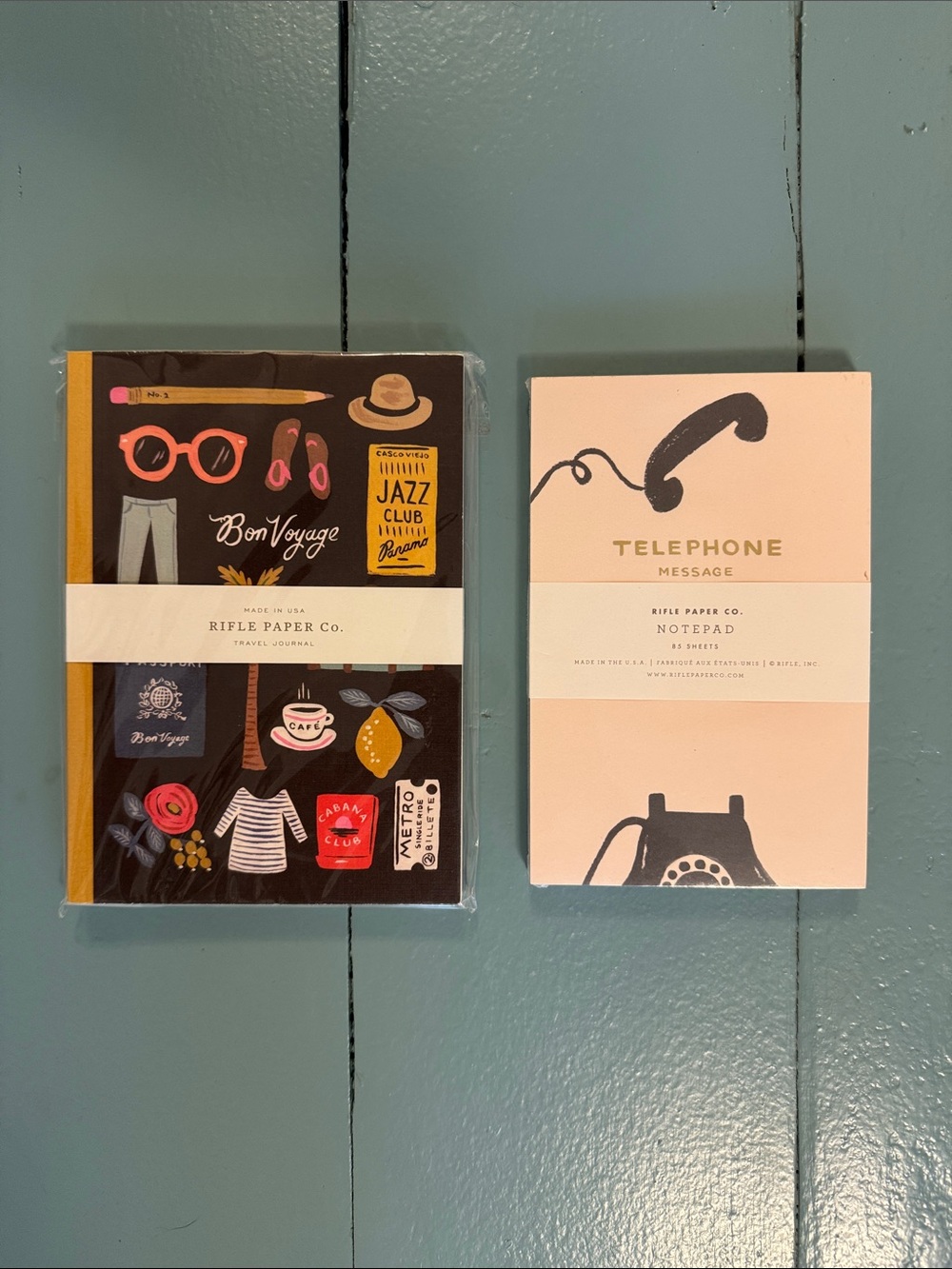 Rifle Paper Co. Illustrated Travel Journal & Pink Telephone Notepad